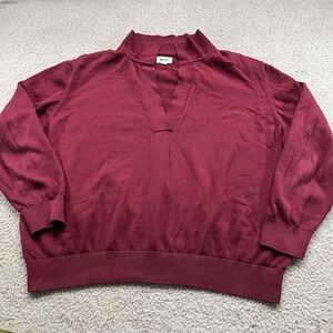 Pact Sweater Womens XXL Deep Cranbury V Knit Organic Cotton Pullover